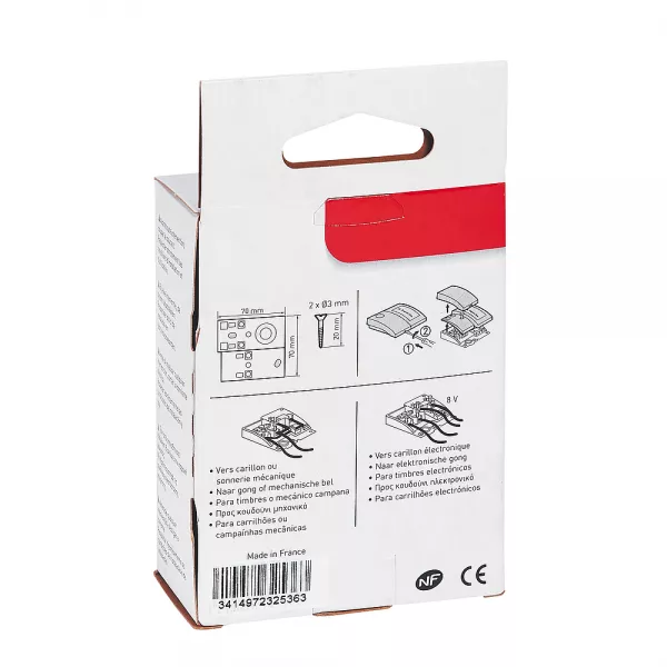 legrand-sonnette salsa avec porte-�tiquette et voyant 24v (094248)