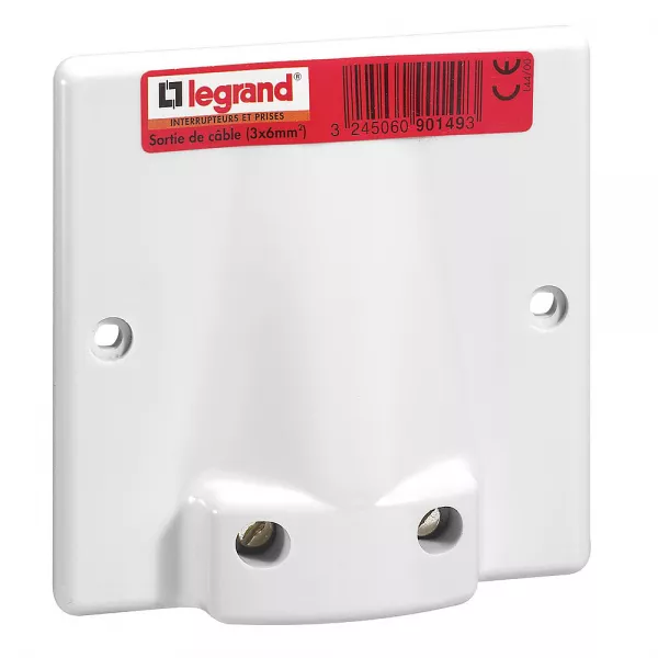 legrand-sortie de c�ble 20a � 32a avec volet -blanc (090149)