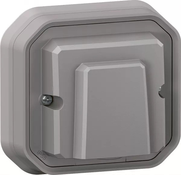 legrand-sortie de c�ble 20a avec bornier plexo complet encastr� gris (069849l)