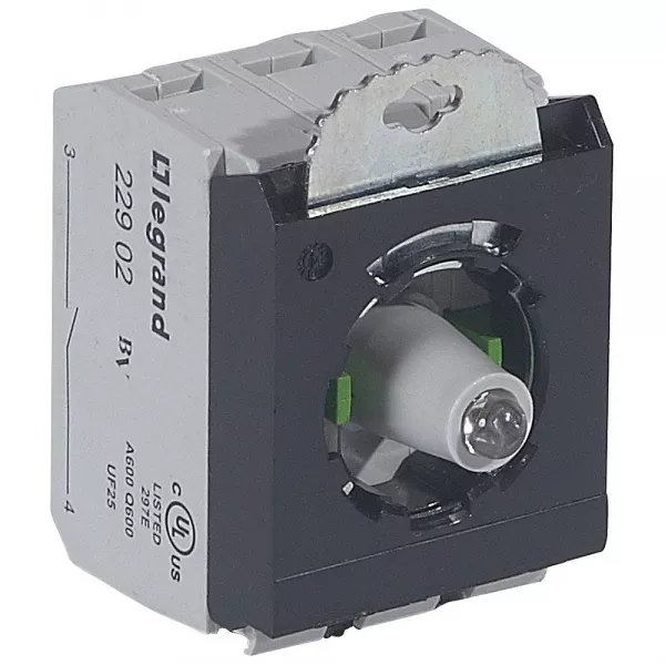 legrand-sous-ensemble bloc t�te lumineuse osmoz raccordement � vis 2 contacts no vert (023018)