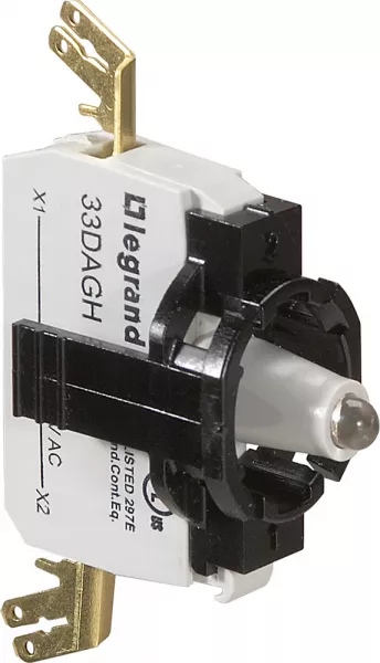 legrand-sous-ensemble bloc voyant lum osmoz raccordement par languette 230v~ vert (023037)