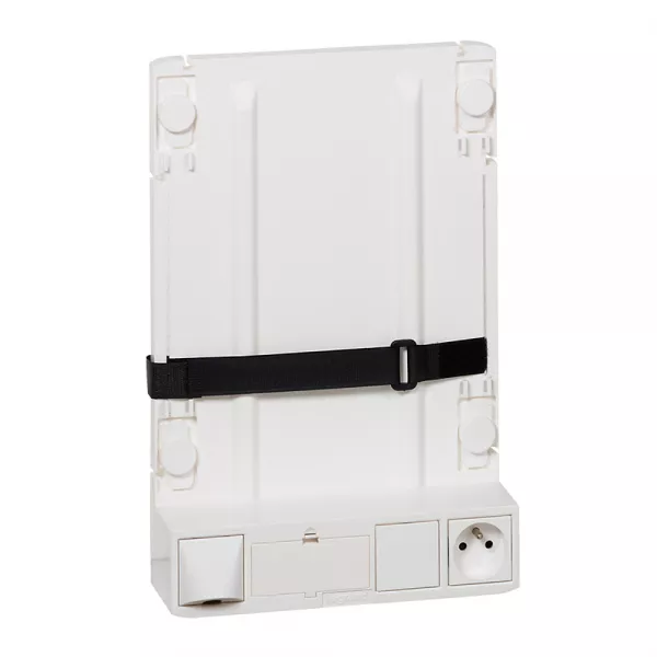 legrand-support box op�rateur adsl/fibre avec 1x2p+t + 4 cordons de liaison box/coffret (413149)