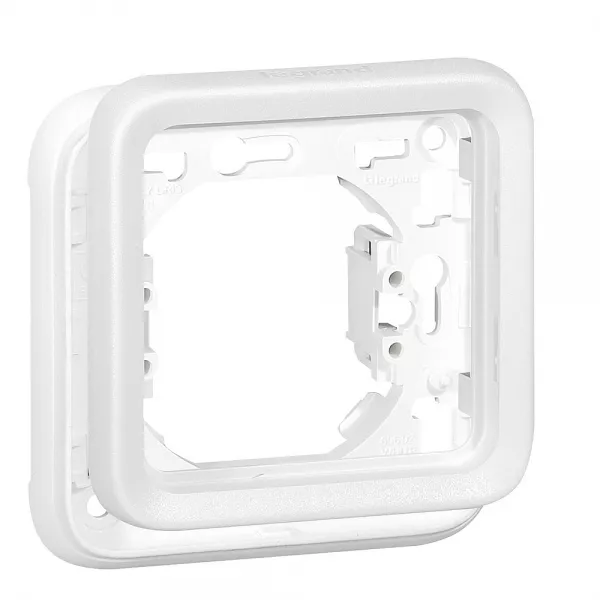 legrand-support �tanche plaque 1 poste plexo composable ip55 - blanc artic antimicrobien (070792)