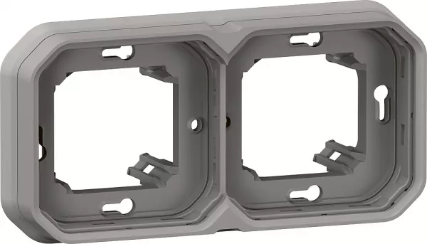 legrand-support plaque 2 postes plexo montage encastr� horizontal ou vertical - gris (070054)
