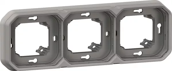 legrand-support plaque 3 postes plexo montage encastr� horizontal ou vertical - gris (070090)
