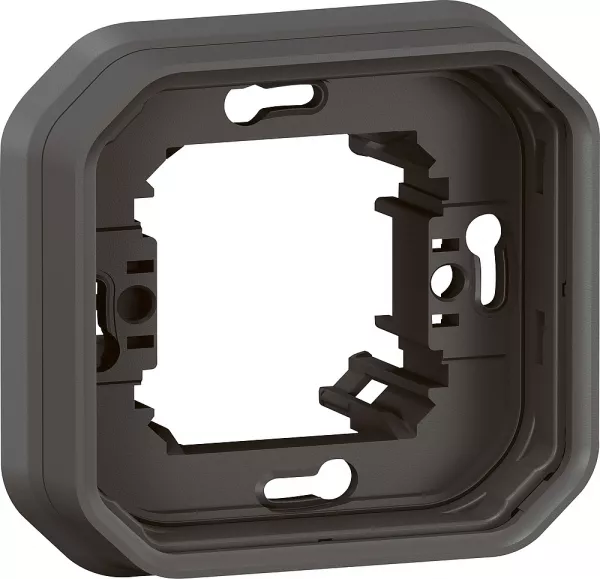 legrand-support plaque encastr� 1 poste plexo anthracite (069606l)