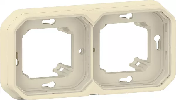 legrand-support plaque encastr� 2 postes montage horizontal/vertical plexo sable (069853l)