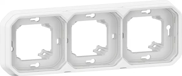 legrand-support plaque encastr� 3 postes montage horizontal/vertical plexo blanc (069698l)