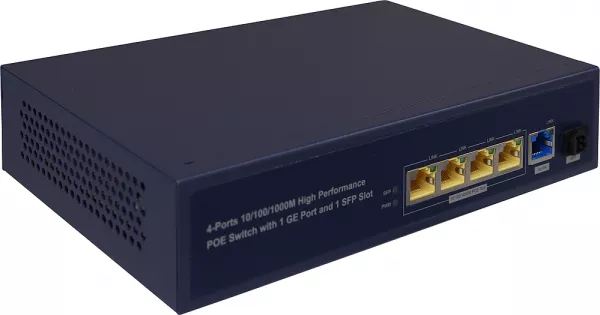 legrand-switch gigabit poe+ 6 ports avec 1 port de liaison montante et 1 port fibre sfp (033493)