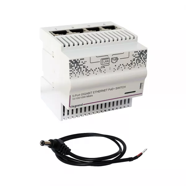 legrand-switch modulaire gigabit poe 5 ports rj45 (413109)