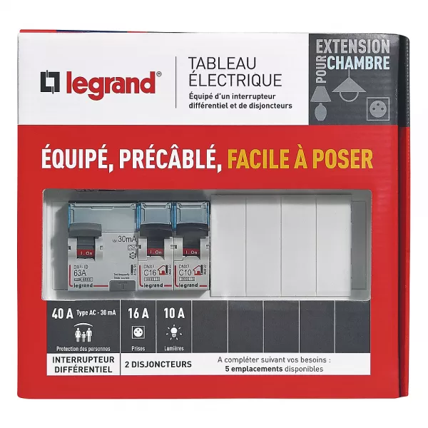 legrand-tableau �lectrique �quip� - sp�cial pour extension chambre (093060)
