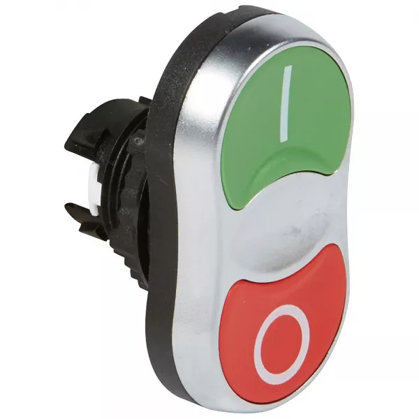 legrand-t�te double touche affleurante non lumineuse ip66 osmoz composable - vert/rouge (023980)