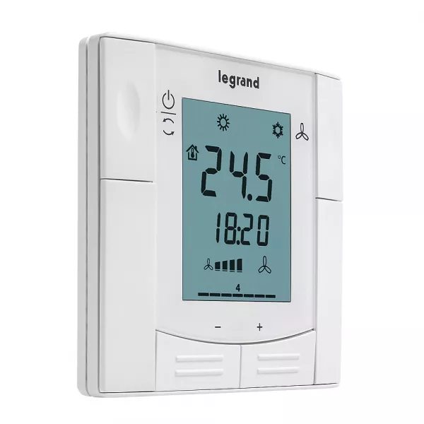 legrand-thermostat bus knx mosaic pour ventilo-convecteurs livr� complet - blanc (049031)