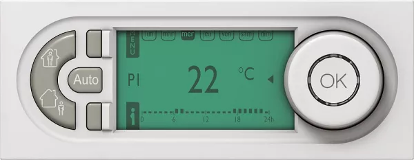 legrand-thermostat d\'ambiance �lectronique programmable mosaic - 5 modules - blanc (076721)