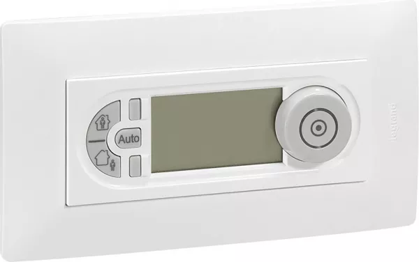 legrand-thermostat progammable blanc+ plaque etendue (664788)