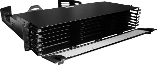 legrand-tiroir optique 2u lcs� tr�s haute densit� +gestion cordons pour cassettes 8brins (032191)