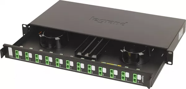 legrand-tiroir optique coulissant 19pouces lcs� + 12 connecteurs sc apc duplex monomode (032166)