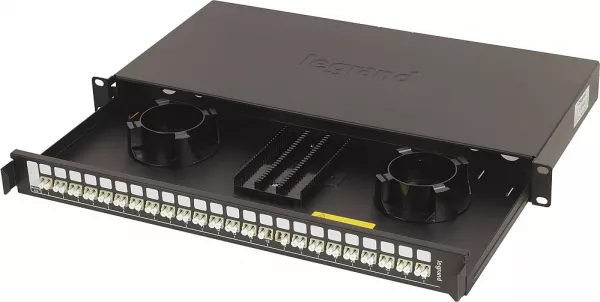 legrand-tiroir optique coulissant 19pouces lcs� avec 24 connecteurs lc duplex multimodes (032162)