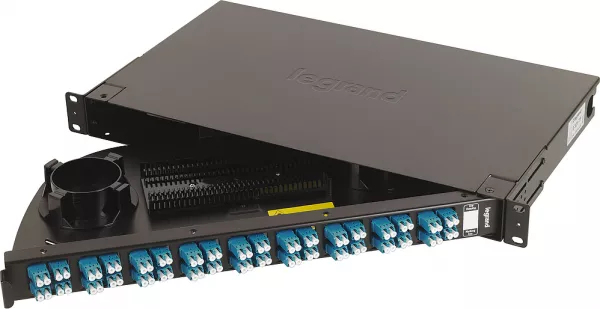 legrand-tiroir optique rotatif 19pouces lcs� �quip� de 36 connecteurs lc duplex monomode (032173)