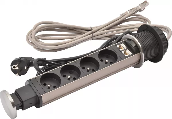 legrand-tower 60 incara �60mm 4 prises + 2 prises rj45 (654973)