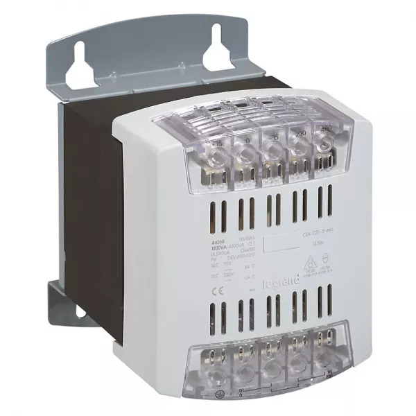 legrand-transformateur de commande + s�curit� connexion � vis prim 460v/sec 24v~ 1000va (044248)