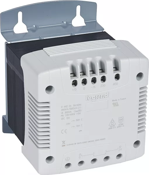legrand-transformateur monophas� 230v � 400v sortie 12v � 24v - 400va (044226)