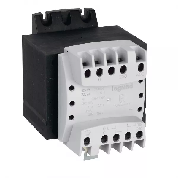 legrand-transformateur s�paration circuits prim 230v � 400v et sec 115v~ � 230v~ - 220va (042789)