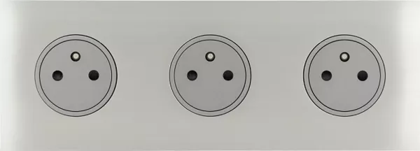 legrand-triple prise de courant 2p+t 16a 250v - epure acier bross� art d\'arnould (67433)