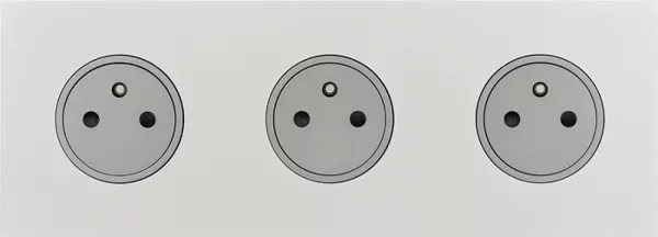 legrand-triple prise de courant 2p+t 16a 250v - epure acier satin art d\'arnould (67533)