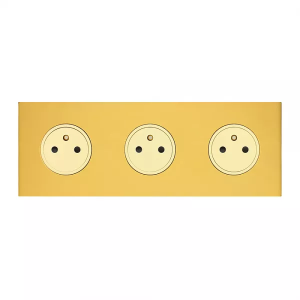 legrand-triple prise de courant 2p+t 16a 250v - epure or miroir art d\'arnould (67733)