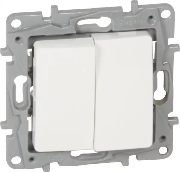 legrand-va-et-vient 10ax et poussoir 6a no-nf 250v~ nilo� - finition pur (664709)