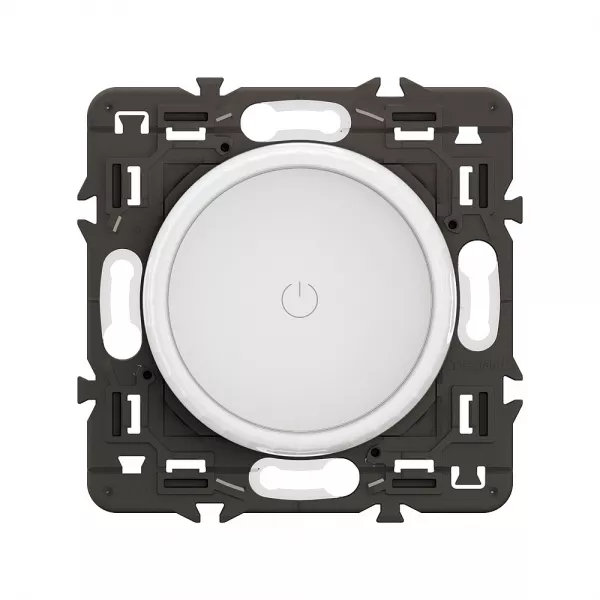 legrand-variateur avec bague rotative 200w led c�liane - enjoliveur blanc et support (cx0408)