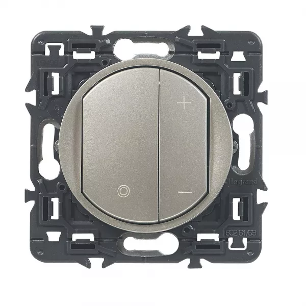 legrand-variateur toutes lampes c�liane - titane avec support (099907)
