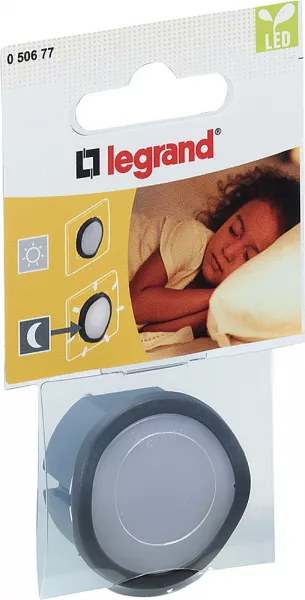 legrand-veilleuse cr�pusculaire automatique avec led et fiche 2p 10a - noir (050677)