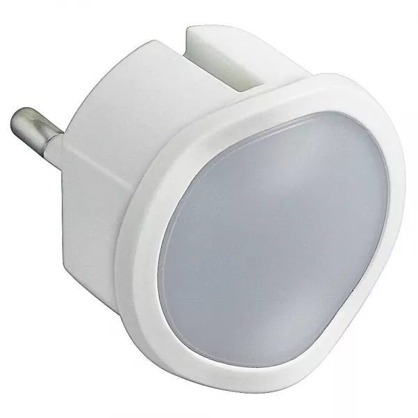 legrand-veilleuse lampe torche avec batterie et 2 leds et fiche 2p - blanc (050678)