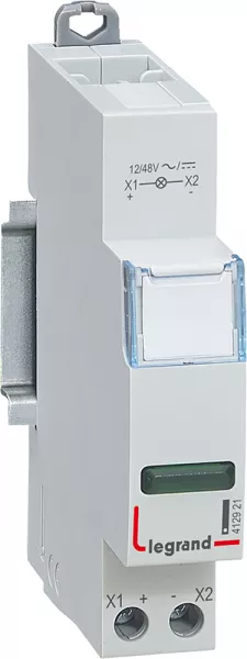 legrand-voyant � led cx� simple 12v~ � 48v~ ou 12v= � 48v= - vert - 1 module (412921)
