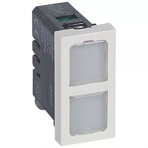 legrand-voyant antimicrobien double 230v 1w mosaic 1 module avec 4 �tiquettes de couleur (078502)