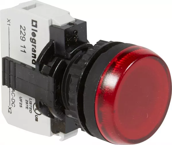 legrand-voyant lumineux osmoz complet ip69 rouge - 12v � 24v alternatif ou continu (023771)