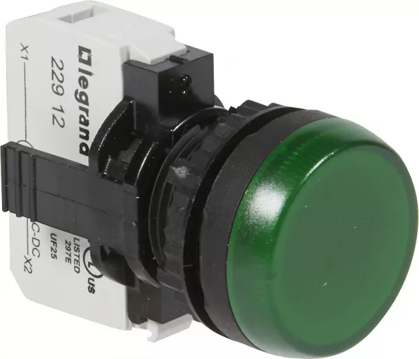 legrand-voyant lumineux osmoz complet ip69 vert - 12v � 24v alternatif ou continu (023772)