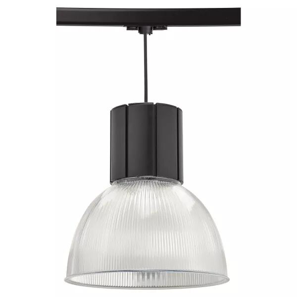 LEXA - Suspension p/Rail 3 all., noir/transp., LED int�g. 40W 80� 4000K 4000lm (50762)