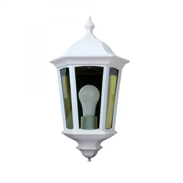 LIZIO - APPLIQUE MUR EXT. IP44 IK08, BLANC, E27 100W MAX., LPE NON INCL.