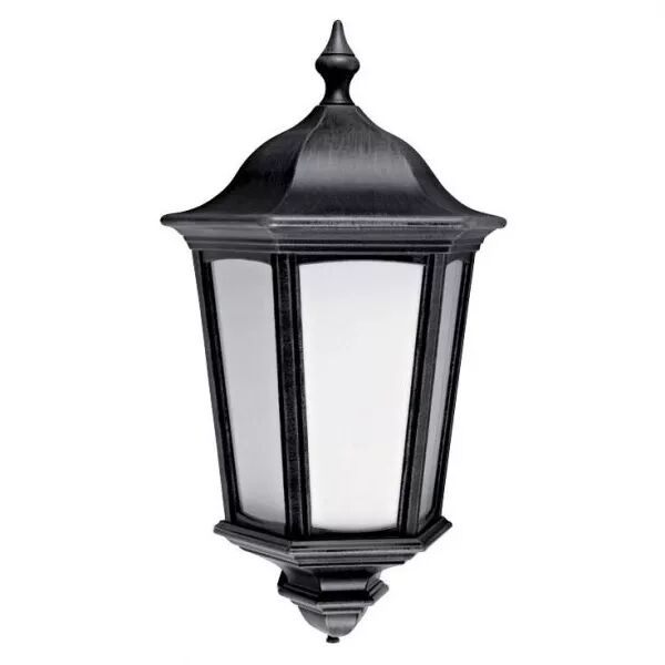 LIZIO/S - Appl. Mur Ext. IP44 IK08, noir, E27 100W max., lpe non incl, a/sensor (1949)