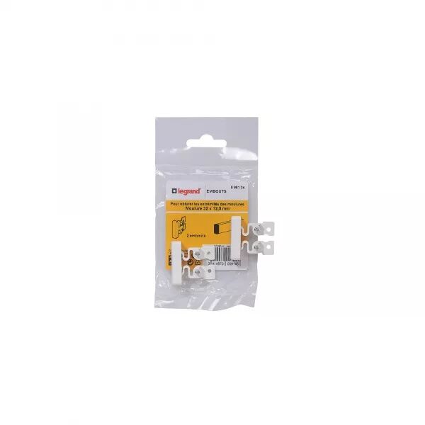 LOT DE 2 EMBOUTS POUR MOULURE SECTION 32X12,5MM