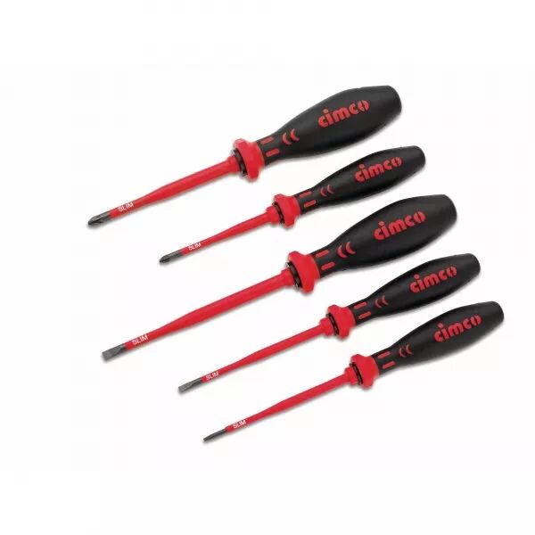 LOT DE 5 TOURNEVIS ISOL�S SLIM PLAT ET PZ