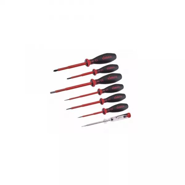 LOT DE 7 TOURNEVIS �LECTRICIEN PLAT/PH/TESTEUR