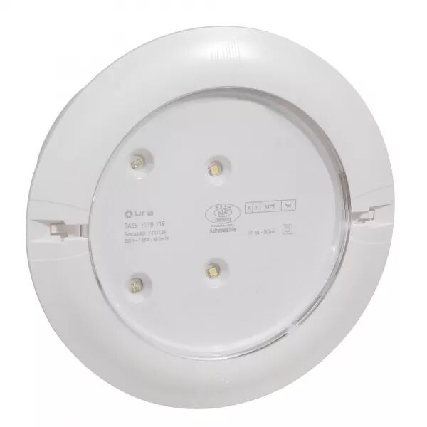 LSC D\'�VACUATION ENCASTR� 45LM IP40 IK04 KICKSPOT PLASTIQUE TENSION 24/48V=