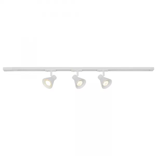 LUMINAIRE SUR RAIL - EIK 3-KIT + 1M RAIL - ALUMINIUM - BLANC - GU10