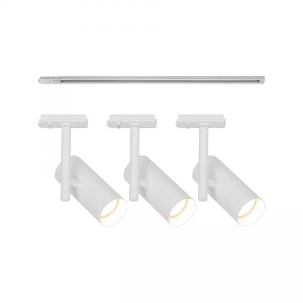 Luminaire sur rail - JEROME 3-kit + 1M rail - Aluminium - Blanc - GU10 (2510096001)