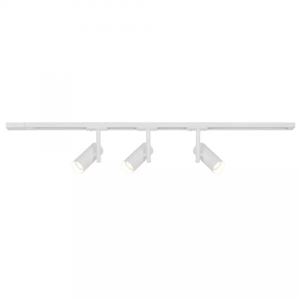 LUMINAIRE SUR RAIL - JEROME 3-KIT + 1M RAIL - ALUMINIUM - BLANC - GU10