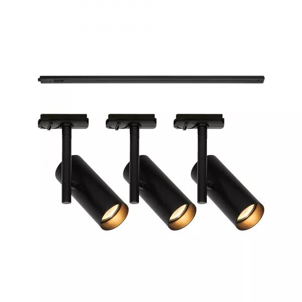 Luminaire sur rail - JEROME 3-kit + 1M rail - Aluminium - Noir - GU10 (2510096003)